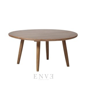 Coffe Table Jupiter - Meja Kopi Minimalis Jati Top Rounded Kaki Bubut