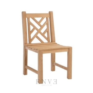 Crossback Side Teak Chair