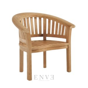 Banana Round Back Armchair Teak