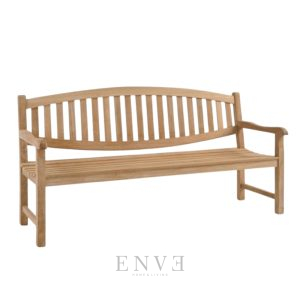 Double Oval Teak Bench 180cm