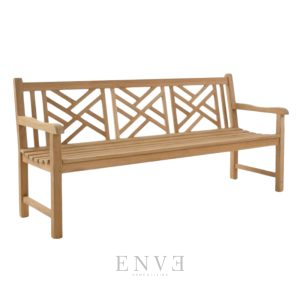 Cross Back Loveseat Teak Bench 180cm