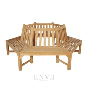Tree Bench Teak Hexagonal 220cm