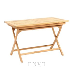Rectangular Teak Table 130cm Folding Leg