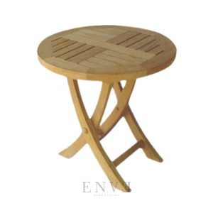 Teak Folding Table Small Round 50cm
