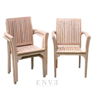Enve Stacking Teak Chair