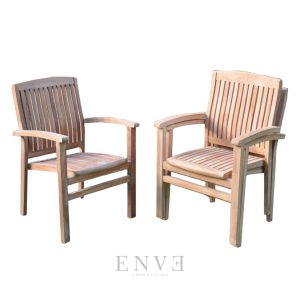 Wave Stacking Teak Chair