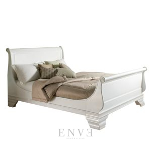 Bagong Wooden Bed Frame Shabby White
