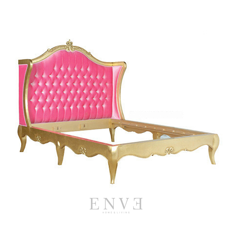 Gold Bed Frame Luxury With Upholstery