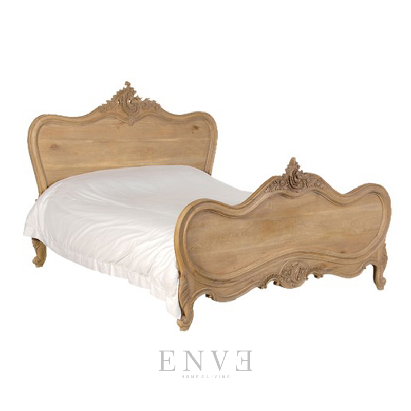 Prades Teak Bed Frame Wooden Natural