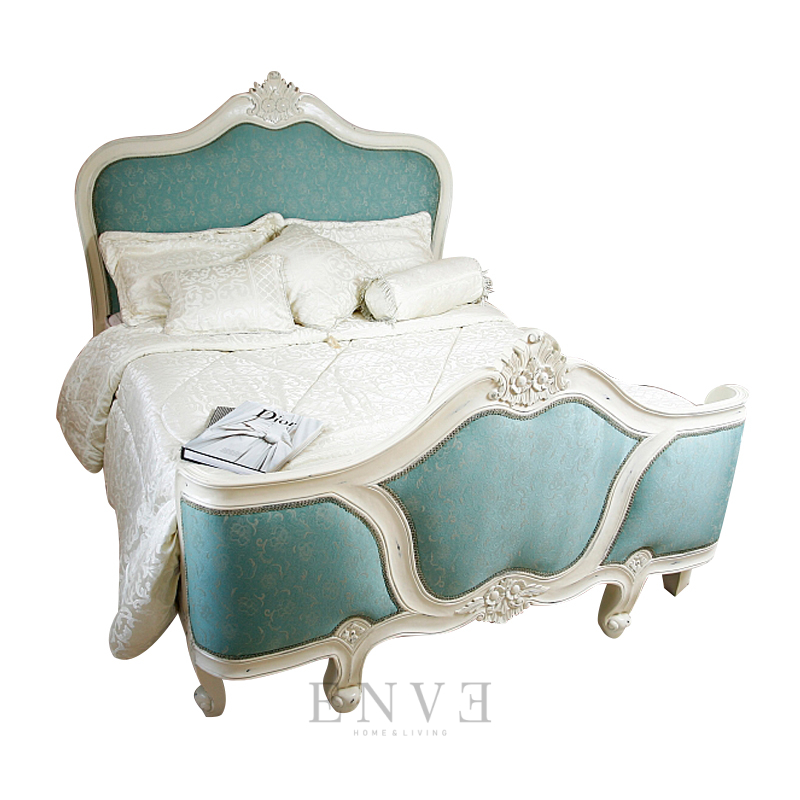 Saphire Bed Frame Shabby Style With Upholstery