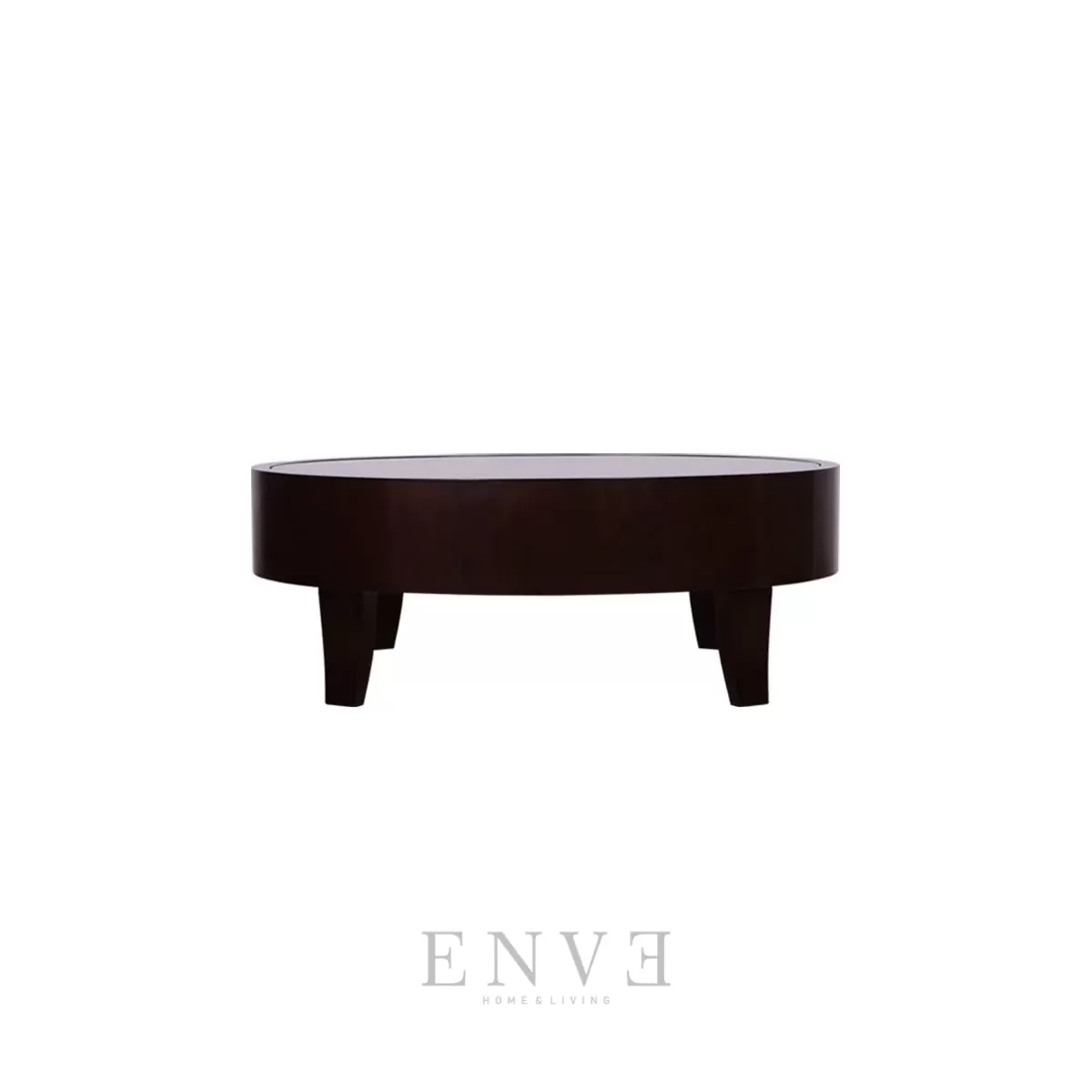 Meja Tamu Kayu Jati Bulat Minimalis Modern