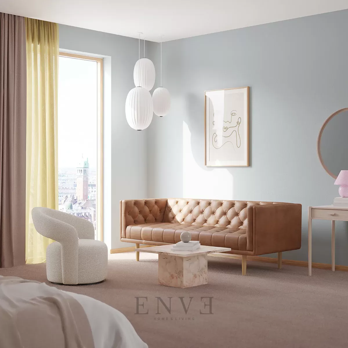 Armchair Kursi Sofa Bulat Minimalis Modern Ruang Tamu