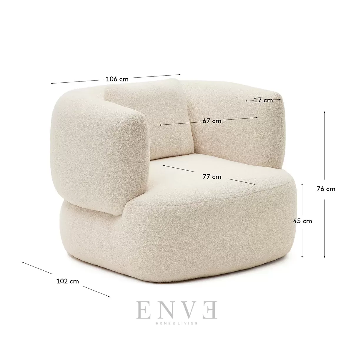 Ukuran Kursi Santai Sofa Single Modern Armchair Ruang Tamu
