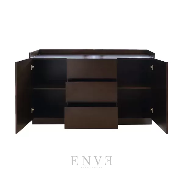 Meja Bufet Minimalis Modern Kayu Jati