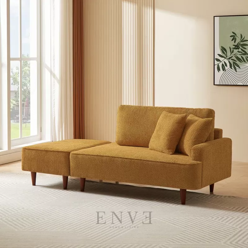 Sofa Santai, Kursi Malas Bangku Minimalis Modern Orange