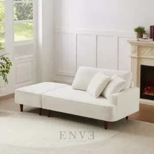 Sofa Santai, Kursi Malas Bangku Minimalis Modern Putih