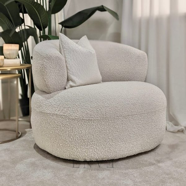 Sofa Single Santai Bulat Minimalis Modern Ruang Tamu