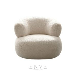 Sofa Single Santai Bulat di Ruang Tamu