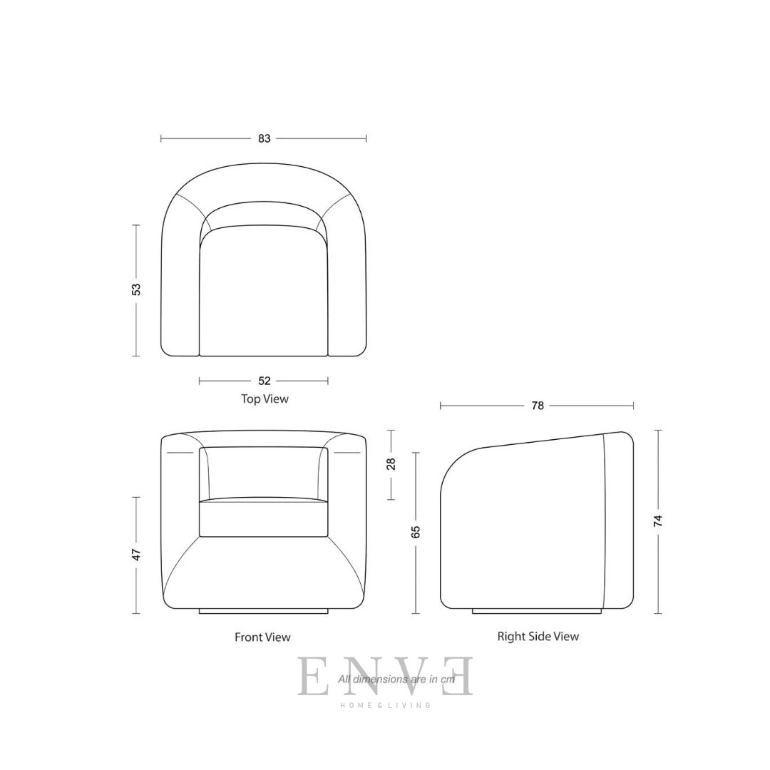 ukuran kursi sofa single chair