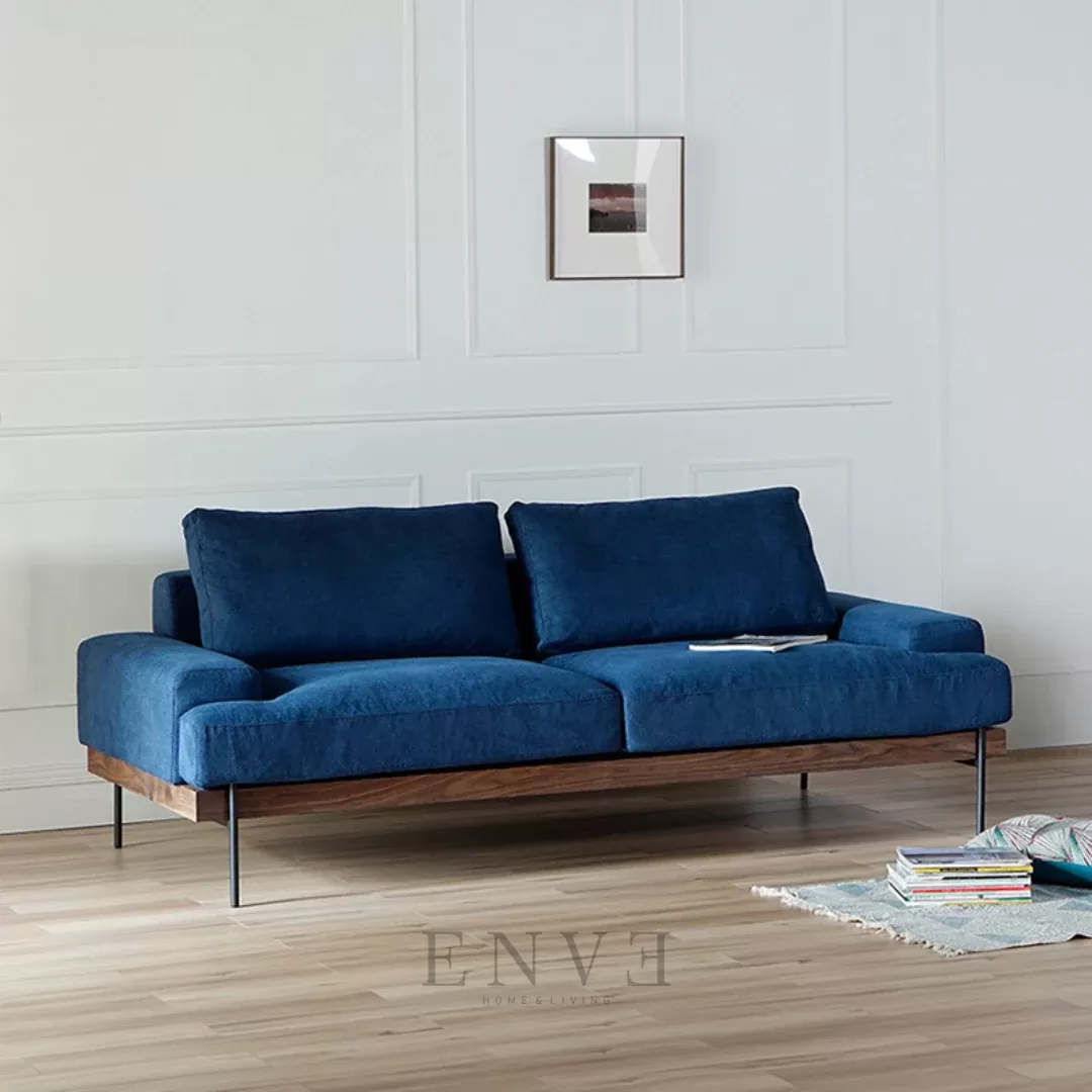 Kursi Sofa Industrial Minimalis Modern Biru