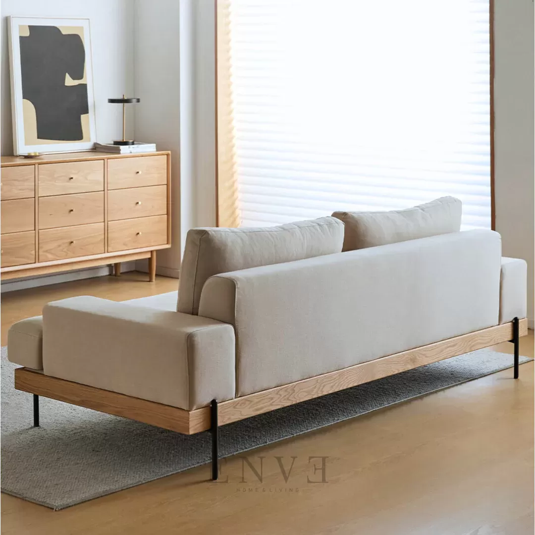 Kursi Sofa Industrial Minimalis Modern Krem