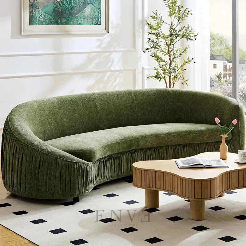 Kursi Sofa Modern Ruang Tamu Mewah Hijau