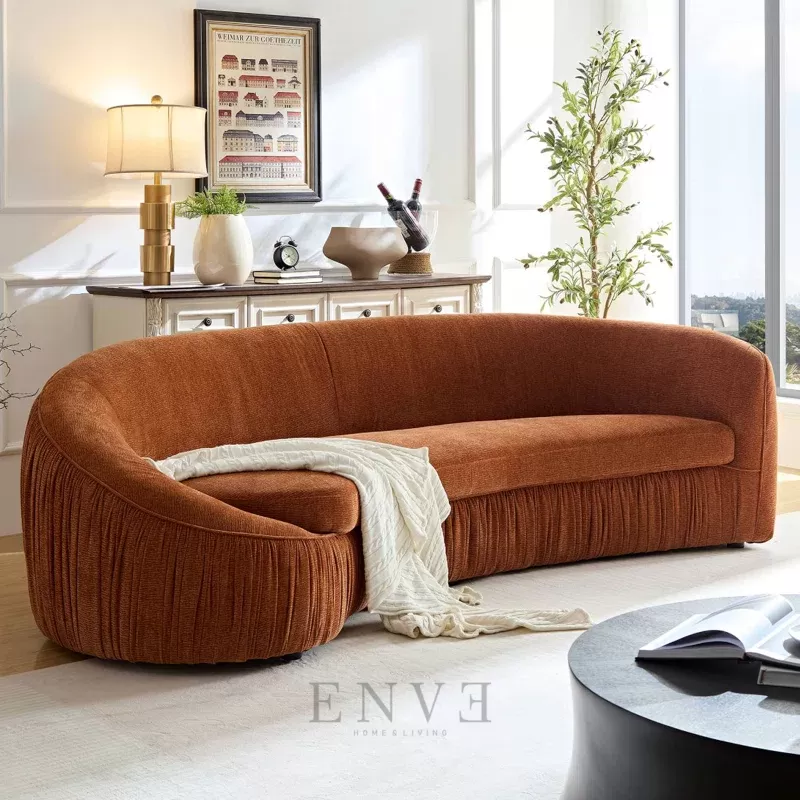 Kursi Sofa Modern Ruang Tamu Mewah - Orange