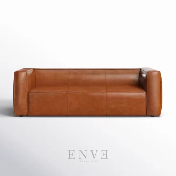 Sofa Kulit Minimalis 3 Seater Ruang Tamu