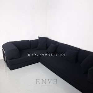 Sofa Teddy Set Corner Black