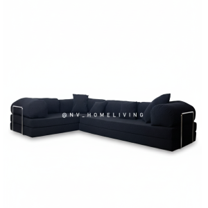 Sofa Teddy Set Corner Black