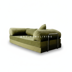 Sofa Teddy 200 Olive Velvet | Sofa Modern Minimalis Viral