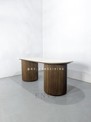Meja Makan Salur Jati Minimalis Modern